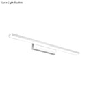 GobekUsa LED Nordic Style Rectangle Bathroom Wall Vanity Light - Aluminum, 16"/24" Width, Wall Mounted Lamp (Black/Silver) - Warm/White Light