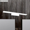 GobekUsa LED Nordic Style Rectangle Bathroom Wall Vanity Light - Aluminum, 16"/24" Width, Wall Mounted Lamp (Black/Silver) - Warm/White Light