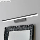 GobekUsa LED Nordic Style Rectangle Bathroom Wall Vanity Light - Aluminum, 16"/24" Width, Wall Mounted Lamp (Black/Silver) - Warm/White Light