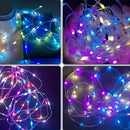 LED Rope Lights Outdoor, RGB Remote Control Fairy String Lights Plug In With 200 LEDs
