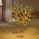 GobekUsa LED Rose Leaf Table Lamp USB Christmas Tree Fairy Light Night Lights Home DIY Party Wedding Bedroom Decoration Mother's Day Gift