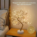 GobekUsa LED Rose Leaf Table Lamp USB Christmas Tree Fairy Light Night Lights Home DIY Party Wedding Bedroom Decoration Mother's Day Gift