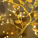 GobekUsa LED Rose Leaf Table Lamp USB Christmas Tree Fairy Light Night Lights Home DIY Party Wedding Bedroom Decoration Mother's Day Gift