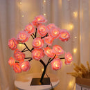 GobekUsa LED Rose Tree Lamp, USB Powered Flower Night Light, Atmosphere Lighting for Holiday Parties Weddings Gift Lover Home Decor