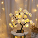 GobekUsa LED Rose Tree Lamp, USB Powered Flower Night Light, Atmosphere Lighting for Holiday Parties Weddings Gift Lover Home Decor