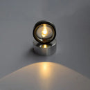 GobekUsa LED Silver Finish Bedroom Wall Sconce with Crystal Shade - Warm & White Lighting