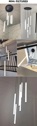 GobekUsa LED Spiral Staircase Chandelier for Modern Home