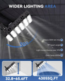 300W LED Stadium Flood Light, 48,000 Lumens, Plug-In, Commercial, Arena, Sports Field Light, IP66 Waterproof, 6500K.