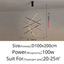 GobekUsa LED Stair Ceiling Chandelier for Living Room