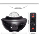 LED Star Projector Night Light with USB Control and Music Player