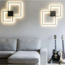 LED Wall Light for Bedroom with Unique Geometric Wall Art