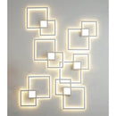 LED Wall Light for Bedroom with Unique Geometric Wall Art