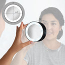 Lighted Compact Mirror with Magnification & Suction Cups