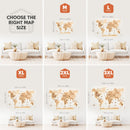 3D LED Wooden World Map 3.0 Gold