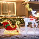 LED Lighted Christmas Reindeer and Santas Sleigh by LJGDeals