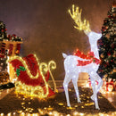LED Lighted Christmas Reindeer and Santas Sleigh by LJGDeals