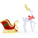 LED Lighted Christmas Reindeer and Santas Sleigh by LJGDeals