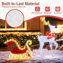 LED Lighted Christmas Reindeer and Santas Sleigh by LJGDeals