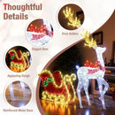 LED Lighted Christmas Reindeer and Santas Sleigh by LJGDeals
