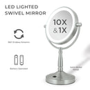 Lighted Makeup Mirror with Magnification & Cordless
