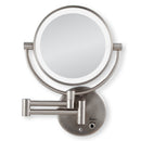 Lighted Wall Mounted Makeup Mirror with Magnification & Cordless