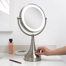 Lighted Makeup Mirror with Magnification & Battery/Cordless