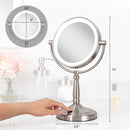 Lighted Makeup Mirror with Magnification & Cordless