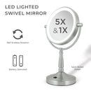Lighted Makeup Mirror with Magnification & Cordless