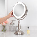 Lighted Makeup Mirror with Magnification & Touch Base