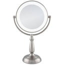 Lighted Makeup Mirror with Magnification & Touch Base