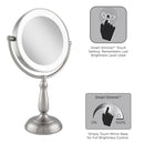 Lighted Makeup Mirror with Magnification & Touch Base