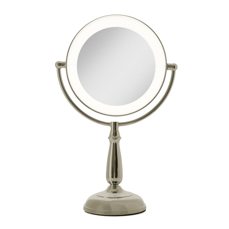 Lighted Makeup Mirror with Magnification & Touch Base