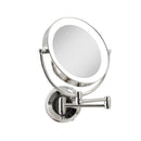Lighted Wall Mounted Makeup Mirror with Magnification & Extendable Arm