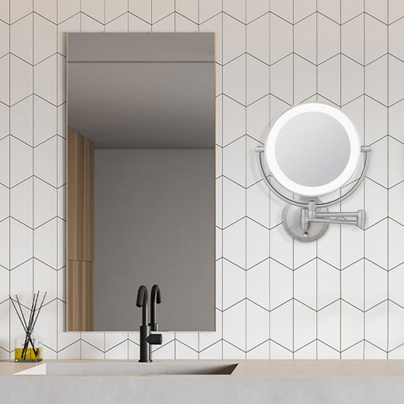 Lighted Wall Mounted Makeup Mirror with Magnification & Extendable Arm - Amazon