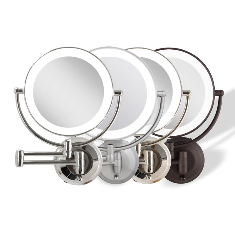 Lighted Wall Mounted Makeup Mirror with Magnification & Extendable Arm - Amazon