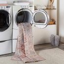 Cream Rust Leeston Washable Rug - Clearance