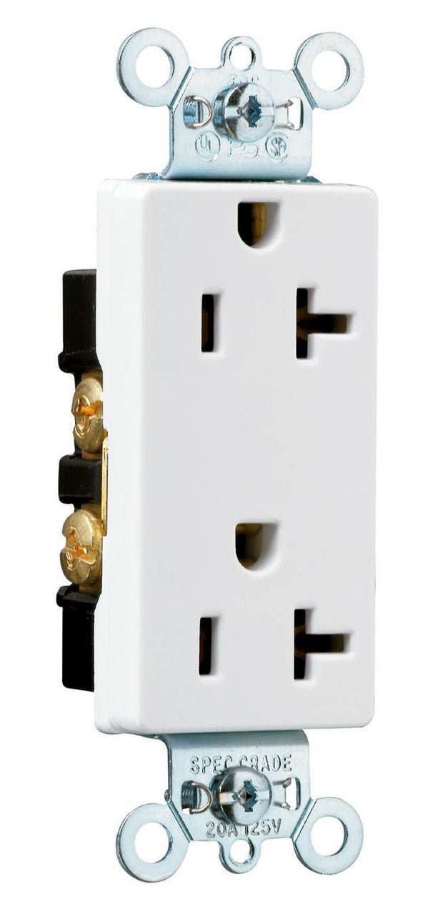 Legrand 26342W 20A 125V Heavy Duty Spec-Grade Decorator Duplex Receptacle