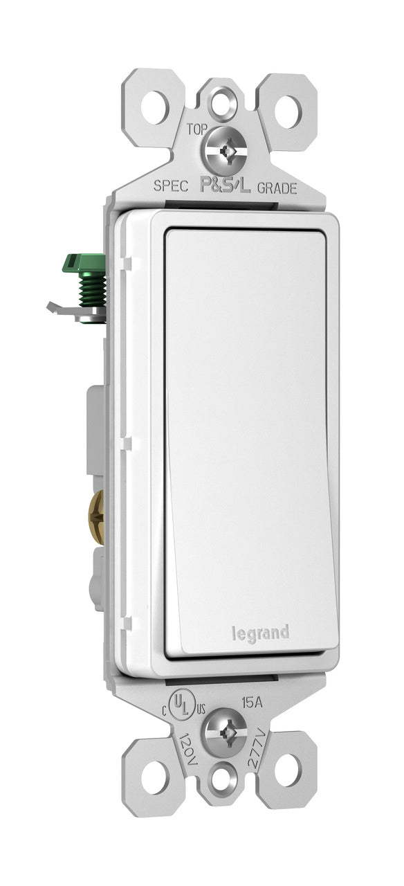 Legrand TM873 radiant® 15A 3-Way Switch, White