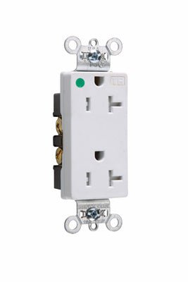 Legrand TR26362HGW 20A 125V Heavy Duty Hospital-Grade Tamper-Resistant Decorator Duplex Receptacle