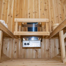 Dundalk Leisurecraft 84-Inch 4-Person Canadian Timber Harmony Barrel Sauna With Solid Wood Benches [CTC22W] (SAK96842)