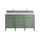James Martin Brittany 60" Double Bathroom Vanity, Smokey Celadon