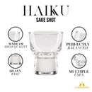 Haiku Sake Shot Glasses -(60 mL / 2 fl. oz.)