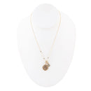 Leo - Zodiac Gray Labradorite Golden Charm Necklace