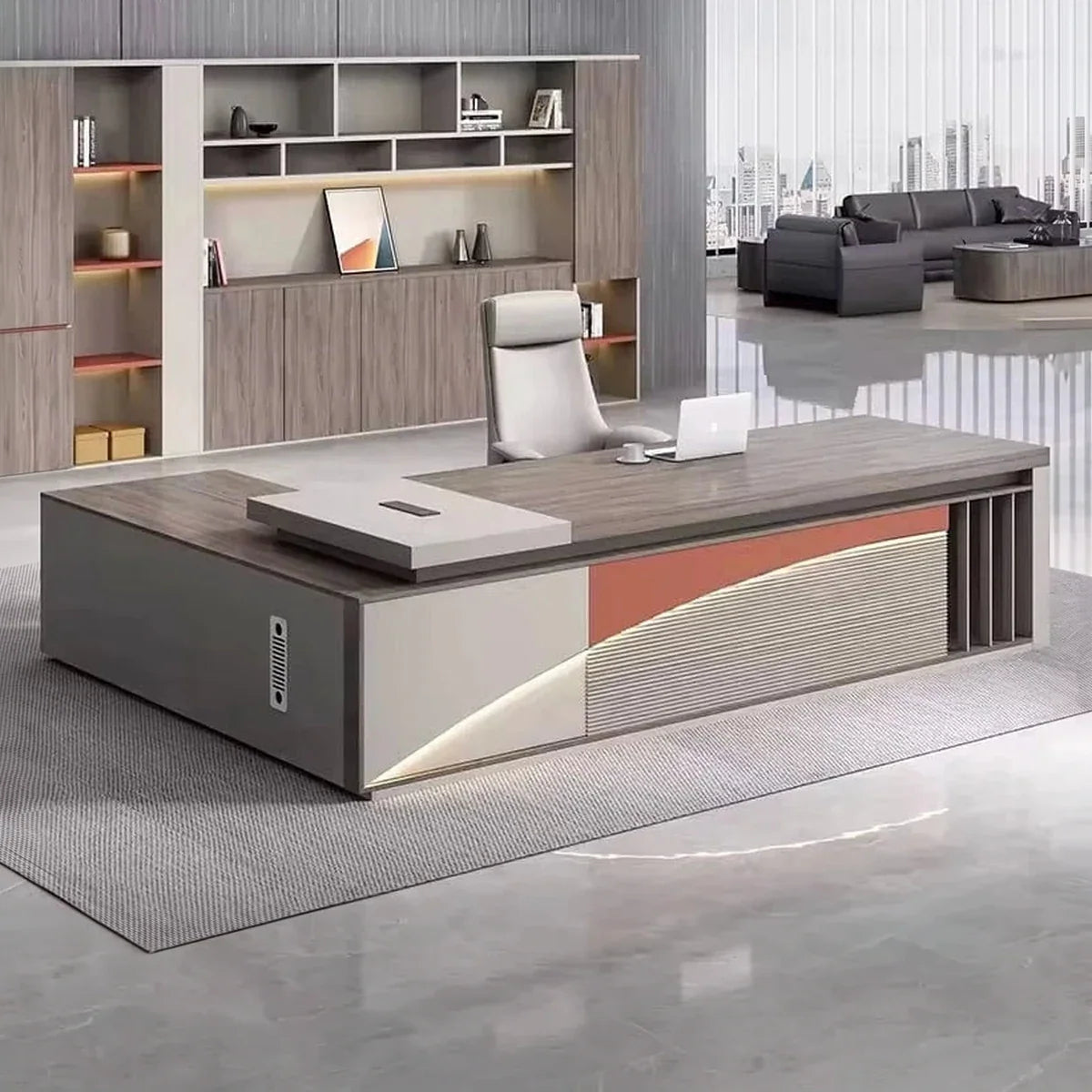 Lachlan · Modern L-Shaped Executive Desk, photo 2 of 12