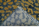 Leopard Animal Print Charcoal And Gold Hand Knotted Wool Rug by The Rug Decor