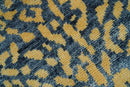 Leopard Animal Print Charcoal And Gold Hand Knotted Wool Rug by The Rug Decor