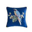 Leopard embroidered decorative pillowcase teal & gold living room by Decorbites