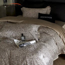 GobekUsa Leopard Luxury Bedding Set: Silky Soft Lyocell Cotton Duvet Cover, Sheet Set, Pillowcases