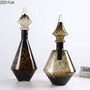 GobekUsa Leopard Print Glass Vase: Creative Flower Arrangement for Aesthetic Room Decor