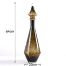 GobekUsa Leopard Print Glass Vase: Creative Flower Arrangement for Aesthetic Room Decor